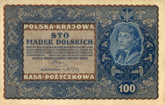 100 mp Tadeusz Kościuszko 1919 P-27c IH serja C