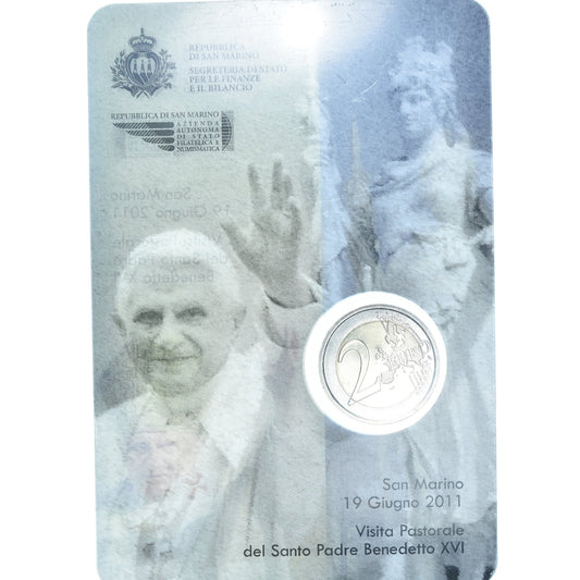San Marino,
2 euro,
Benedykt XVI