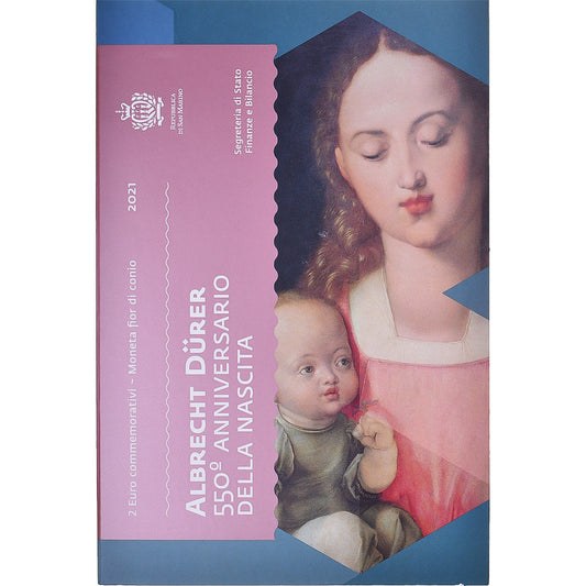 San Marino,
2 euro,
500. Geburtstag von Albrecht Dürer