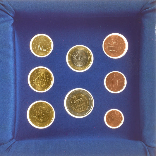 San Marino,
Setze 1 ct. - 2 euro,
Seria Divisionnelle