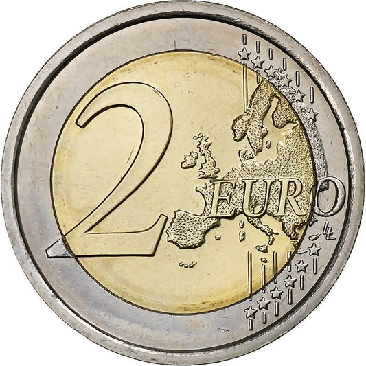 Słowenia,
2 euro,
30 Jahre Flagge der Europäischen Union