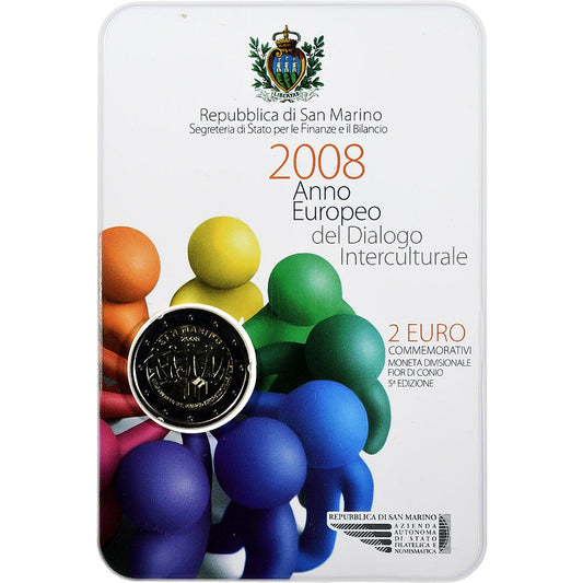 San Marino,
2 euro,
Anno Europeo des interkulturellen Dialogs