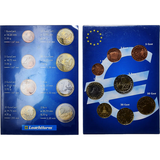 Słowenia,
Setze 1 ct. - 2 euro,
2002