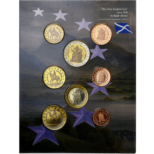 Vereinigtes Königreich,
Setze 1 ct. - 2 euro,
Musterversuch