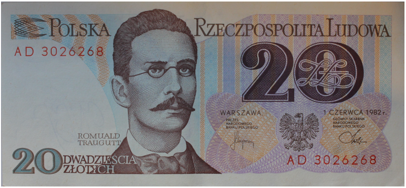 PRL 20 zł Romuald Traugutt 1982 seria AD P-149a