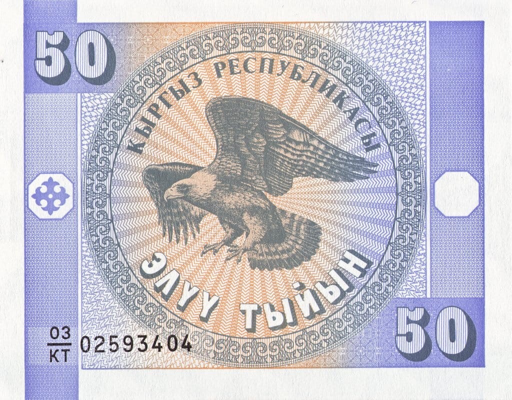Kirgistan 50 tyin Orzeł 1993 P-3