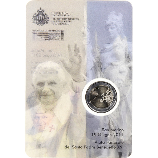 San Marino,
2 euro,
Pałac Publiczny