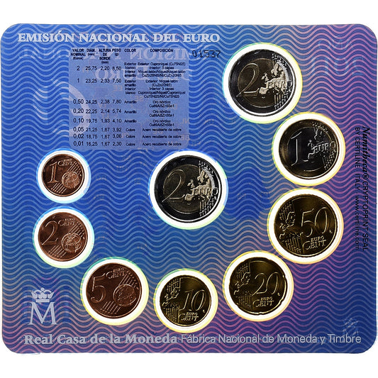 Hiszpan,
Setze 1 ct. - 2 euro,
2011