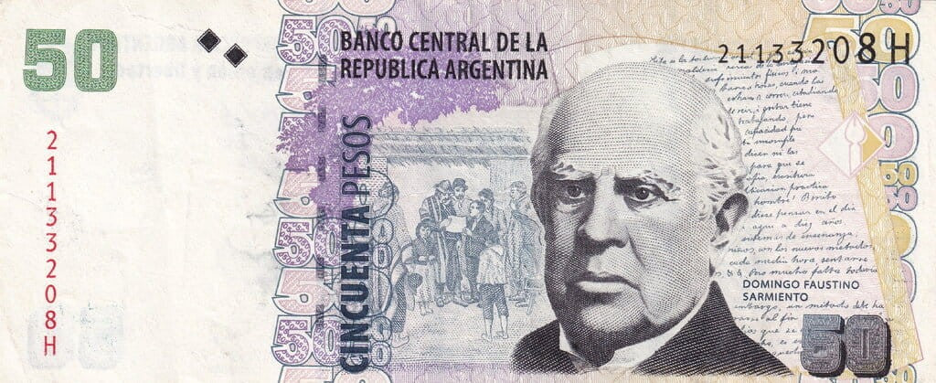 Argentyna 50 peso Domingo Sarmiento 2012 P-356