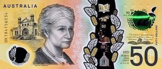 Australia 50 dolarów Edith Cowan 2018 P-65a