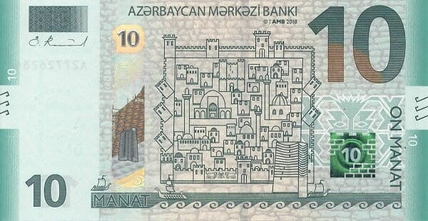 Azerbejdżan 10 manat Zamek 2018 P-33