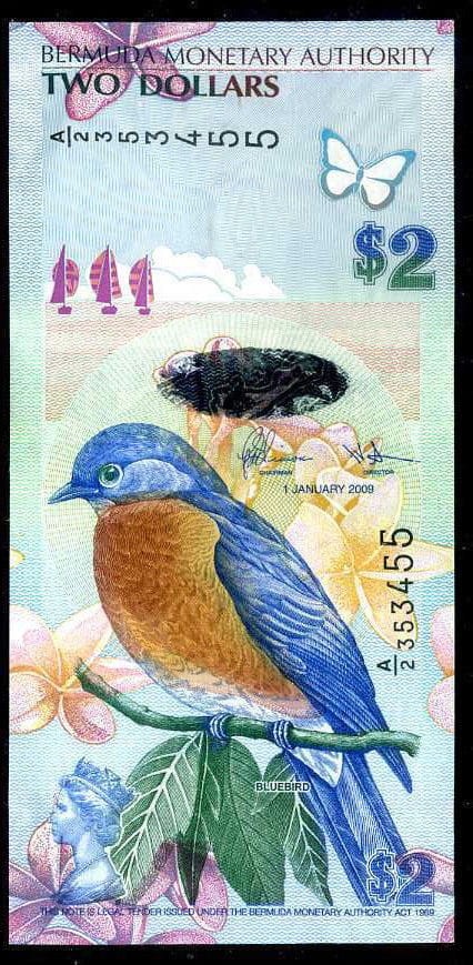 Bermudy 2 $ Sialia 2018 P-57c