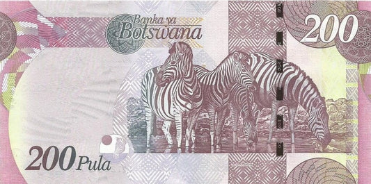 Botswana 200 pula Zebry 2016 P-34e