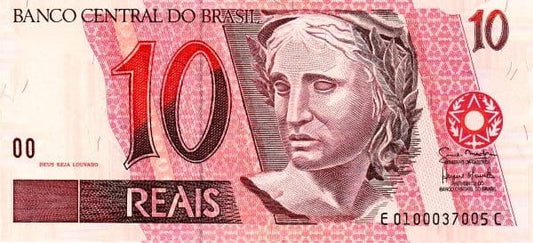 Brazylia 10 reali Papuga Arara 1997 P-245Ak