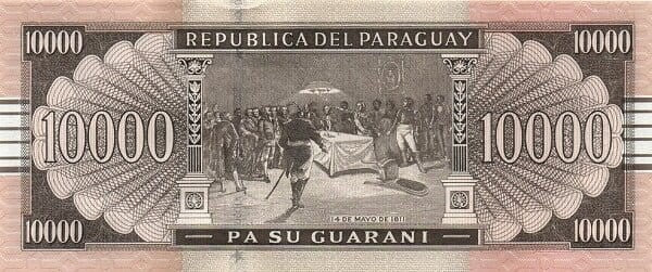Paragwaj 10 000 guarani Konferencja 1811 2017 P-238Ab