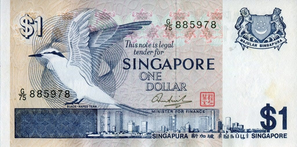 Singapur 1 $ Rybitwa równikowa 1976 P-9