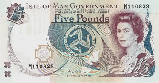 Wyspa Man 5 funtów zamek 2015 P-48a