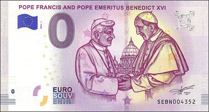 0 euro Papież Franciszek i Benedykt XVI 2019.1