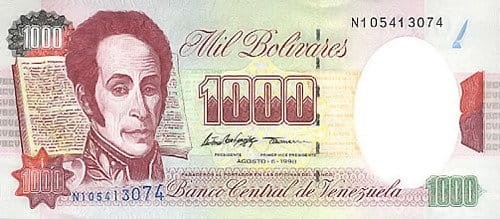 Wenezuela 1000 Boliwarów kongres 1998 P-76d