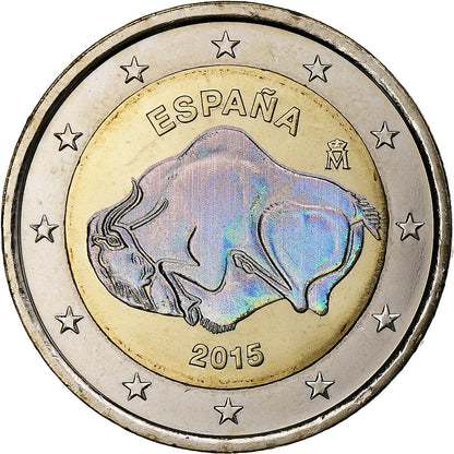 Hiszpan, 
  
  2 euro, 
  
  Höhle von Altamira