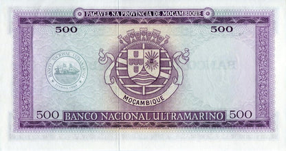 Mozambik 500 escudos Caldas 1976 P-118