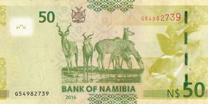 Namibia 50 dolarów Kudu 2016 P-13b