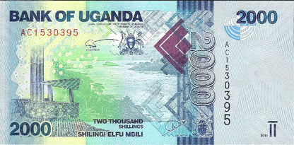 Uganda 2000 szylingów Ryba 2010 P-50