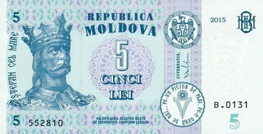 Mołdawia 5 leu Monastyr 2015 P-21