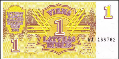 Łotwa 1 rublis 1992 P-35