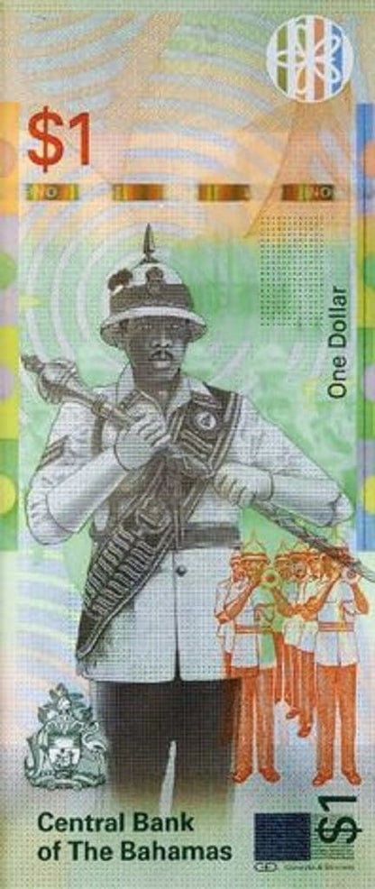 Bahamy 1 $ Król 2017 P-77a