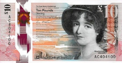 Szkocja 10 funtów Wydry 2016 P-New2