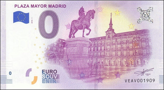 UE 0 euro Plaza mayor Madrid 2018.1
