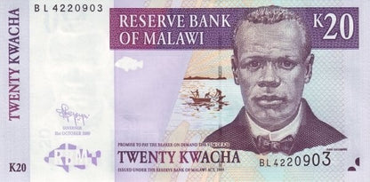 Malawi 20 kwacha Zbiory 2009 P-52e
