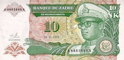 Zair 10 Nowa makuta Kwiaty 1993 P-49