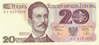 PRL 20 zł Romuald Traugutt 1982 seria AS P-149a