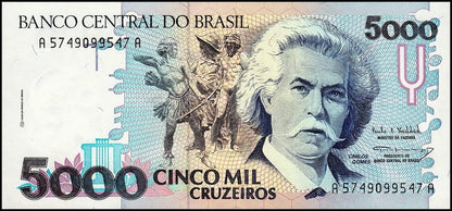 Brazylia 5000 cruzeiros C. Gomes 1993 P-232c