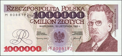 III RP 1000000 zł Władysław Reymont 1993 P-162a M
