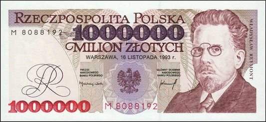 III RP 1000000 zł Władysław Reymont 1993 P-162a M