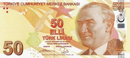 Turcja 50 lira Fatma Aliye 2012 P-225b