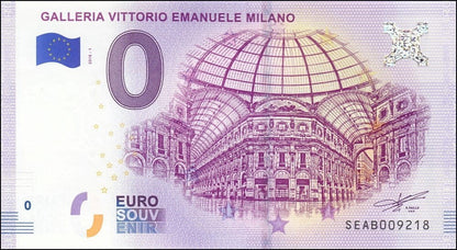 UE 0 euro Galeria Milano 2018
