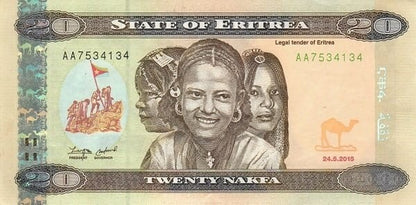 Erytrea 20 nakfa Wielbłąd 2015 P-17a
