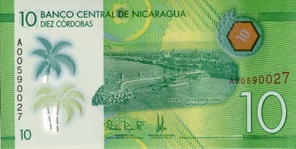 Nikaragua 10 kordobas tancerka 2022 P-209c