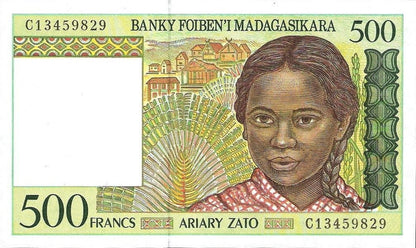 Madagaskar 500 ariary Bydło 1994 P-75b