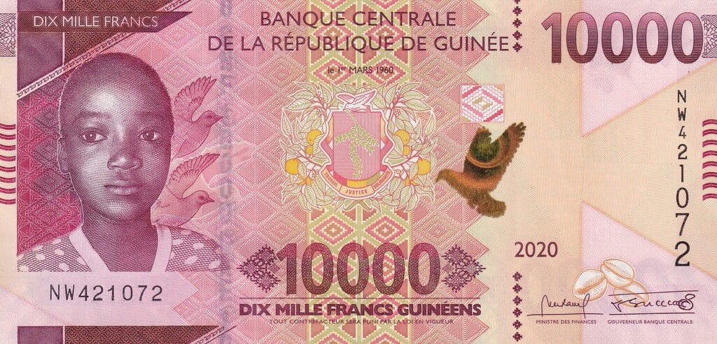 Gwinea 10 000 franków Sawanna 2020 P-49A