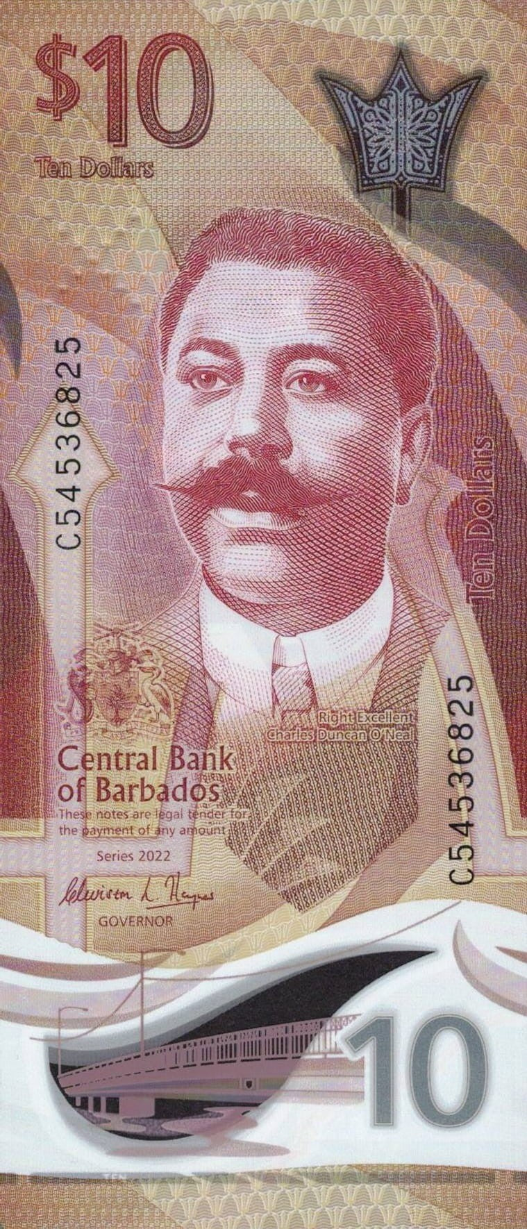 Barbados 10$ Most 2022 P-82
