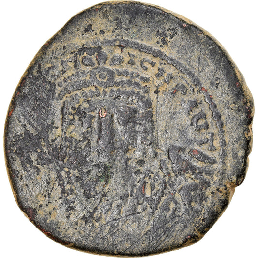Maurycy Tyberiusz, 
  
  Follis, 
  
  594-595