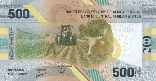 Afryka środkowa 500 FCFA Traktor 2021 P-700