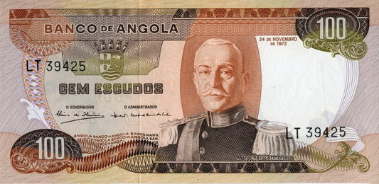 Angola 100 escudo Palma z kokosami 1972 P-101