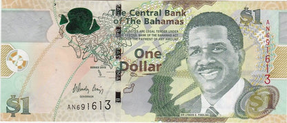 Bahamy 1 $ Orkiestra 2015 P-71Aa