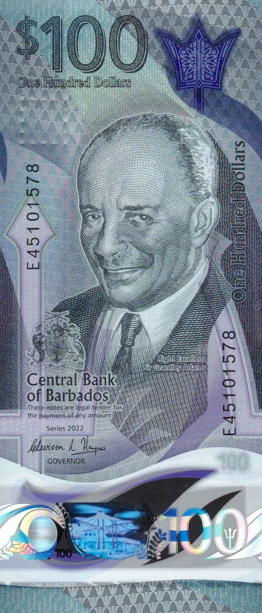 Barbados 100$ Lotnisko 2022 P-85